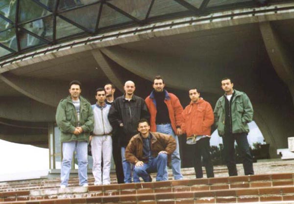Members of " Sgt. Mihajlo Petrovic" YUModelClub in front of Yugoslav Aeronautical museum 